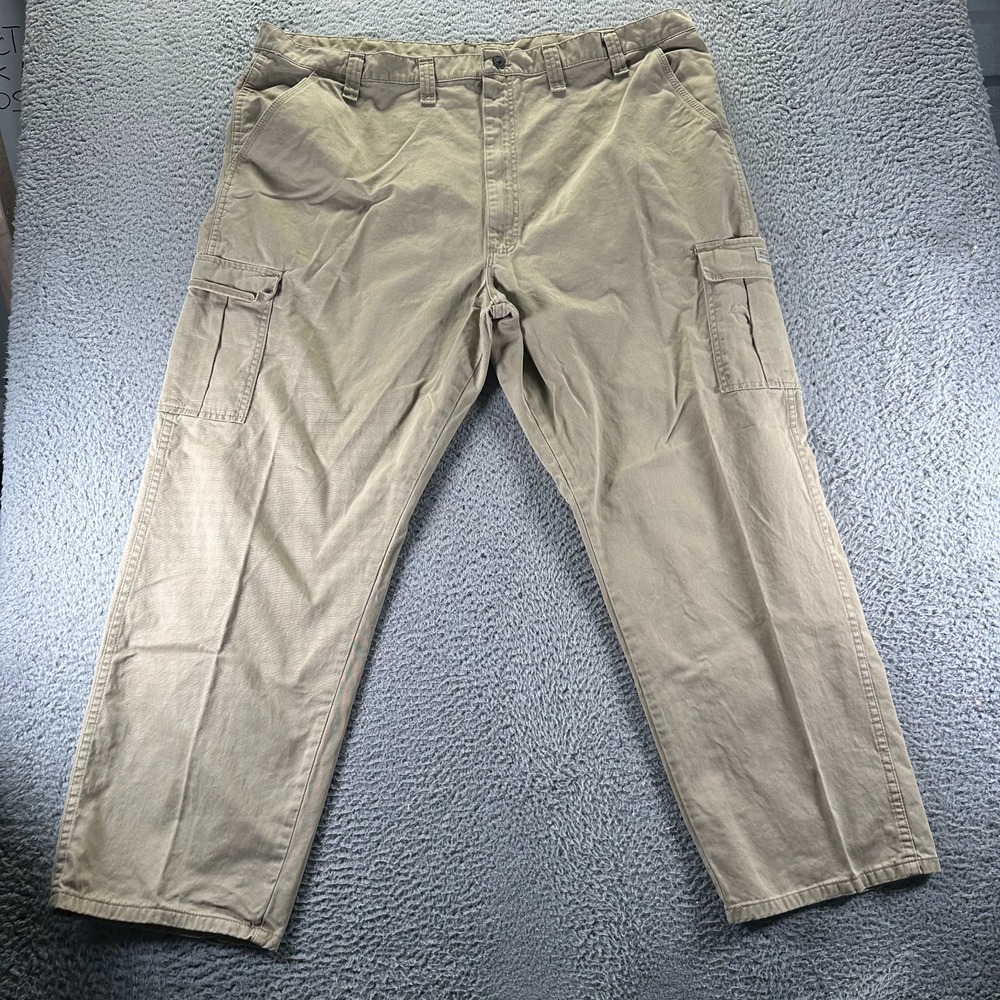 Wrangler Legacy Pant Men‎ 46x30 Brown Cotton Cargo Straight Leg Baggy Workwear